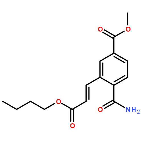 Benzoic acid, 4-(aminocarbonyl)-3-[(1E)-3-butoxy-3-oxo-1-propen-1-yl]-, methyl ester