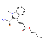 2-Propenoic acid, 3-[2-(aminocarbonyl)-1-methyl-1H-indol-3-yl]-, butyl ester, (2E)-