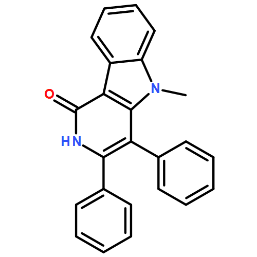 1H-Pyrido[4,3-b]indol-1-one, 2,5-dihydro-5-methyl-3,4-diphenyl-