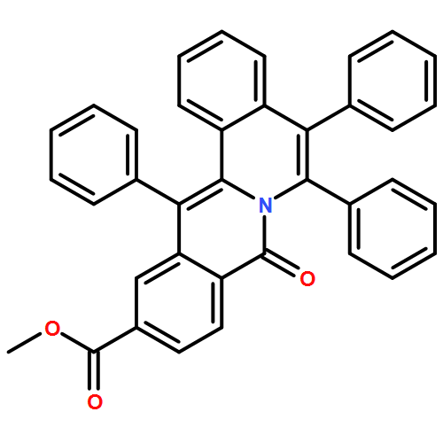 8H-Dibenzo[a,g]quinolizine-11-carboxylic acid, 8-oxo-5,6,13-triphenyl-, methyl ester