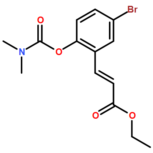 2-Propenoic acid, 3-[5-bromo-2-[[(dimethylamino)carbonyl]oxy]phenyl]-, ethyl ester, (2E)-