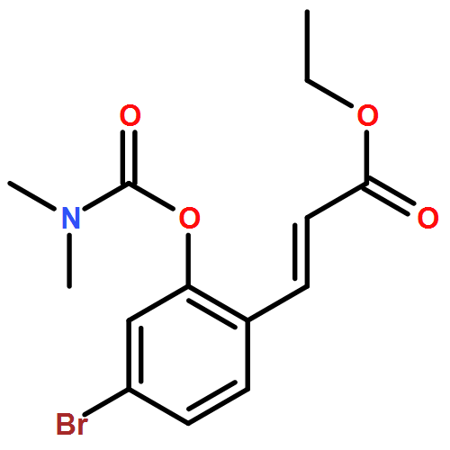 2-Propenoic acid, 3-[4-bromo-2-[[(dimethylamino)carbonyl]oxy]phenyl]-, ethyl ester, (2E)-