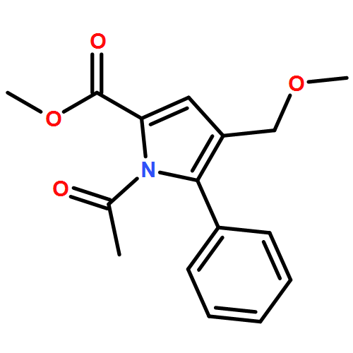 1H-Pyrrole-2-carboxylic acid, 1-acetyl-4-(methoxymethyl)-5-phenyl-, methyl ester