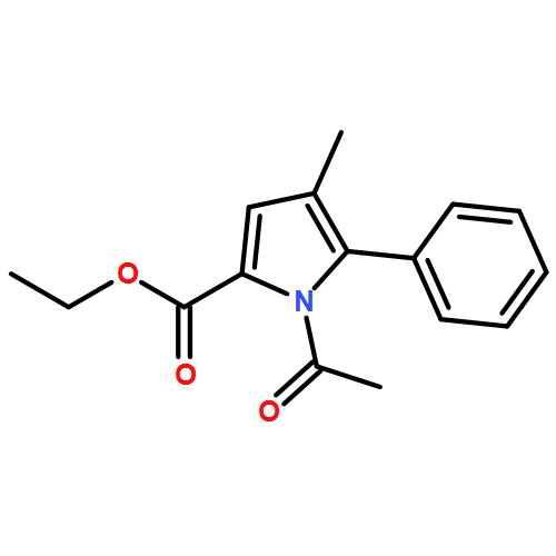 1H-Pyrrole-2-carboxylic acid, 1-acetyl-4-methyl-5-phenyl-, ethyl ester