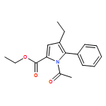 1H-Pyrrole-2-carboxylic acid, 1-acetyl-4-ethyl-5-phenyl-, ethyl ester