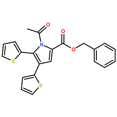 1H-Pyrrole-2-carboxylic acid, 1-acetyl-4,5-di-2-thienyl-, phenylmethyl ester