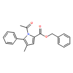 1H-Pyrrole-2-carboxylic acid, 1-acetyl-4-methyl-5-phenyl-, phenylmethyl ester