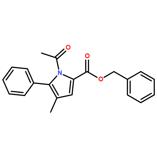 1H-Pyrrole-2-carboxylic acid, 1-acetyl-4-methyl-5-phenyl-, phenylmethyl ester