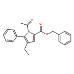 1H-Pyrrole-2-carboxylic acid, 1-acetyl-4-ethyl-5-phenyl-, phenylmethyl ester