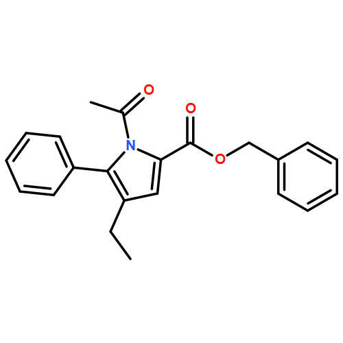 1H-Pyrrole-2-carboxylic acid, 1-acetyl-4-ethyl-5-phenyl-, phenylmethyl ester