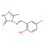 3H-1,2,4-Triazole-3-thione, 4-[[(5-chloro-2-hydroxyphenyl)methylene]amino]-2,4-dihydro-5-methyl-