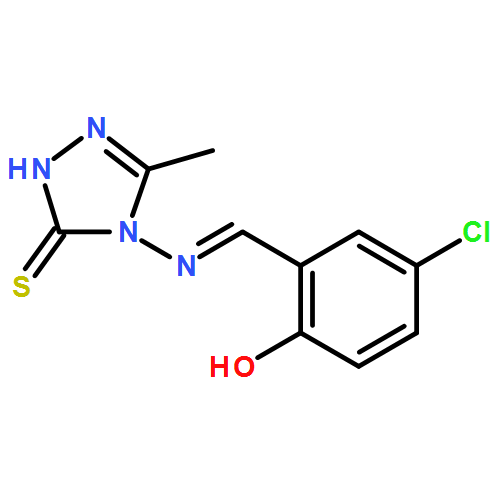 3H-1,2,4-Triazole-3-thione, 4-[[(5-chloro-2-hydroxyphenyl)methylene]amino]-2,4-dihydro-5-methyl-