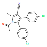 1H-Pyrrole-3-carbonitrile, 1-acetyl-4,5-bis(4-chlorophenyl)-2-methyl-