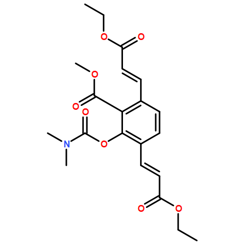 Benzoic acid, 2-[[(dimethylamino)carbonyl]oxy]-3,6-bis[(1E)-3-ethoxy-3-oxo-1-propen-1-yl]-, methyl ester