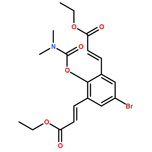 2-Propenoic acid, 3,3'-[5-bromo-2-[[(dimethylamino)carbonyl]oxy]-1,3-phenylene]bis-, 1,1'-diethyl ester, (2E,2'E)-