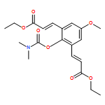 2-Propenoic acid, 3,3'-[2-[[(dimethylamino)carbonyl]oxy]-5-methoxy-1,3-phenylene]bis-, 1,1'-diethyl ester, (2E,2'E)-