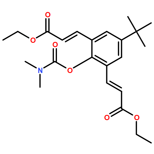 2-Propenoic acid, 3,3'-[2-[[(dimethylamino)carbonyl]oxy]-5-(1,1-dimethylethyl)-1,3-phenylene]bis-, 1,1'-diethyl ester, (2E,2'E)-