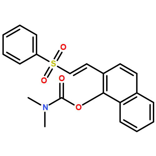 Carbamic acid, N,N-dimethyl-, 2-[(1E)-2-(phenylsulfonyl)ethenyl]-1-naphthalenyl ester