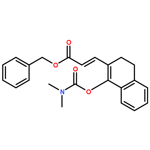 2-Propenoic acid, 3-[1-[[(dimethylamino)carbonyl]oxy]-3,4-dihydro-2-naphthalenyl]-, phenylmethyl ester, (2E)-