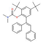 Carbamic acid, N,N-dimethyl-, 2,4-bis(1,1-dimethylethyl)-6-[(1E)-1,2-diphenylethenyl]phenyl ester