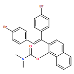 Carbamic acid, N,N-dimethyl-, 2-[(1E)-1,2-bis(4-bromophenyl)ethenyl]-1-naphthalenyl ester