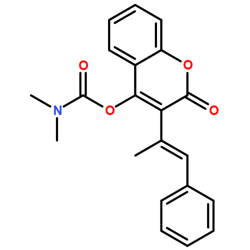 Carbamic acid, N,N-dimethyl-, 3-[(1E)-1-methyl-2-phenylethenyl]-2-oxo-2H-1-benzopyran-4-yl ester