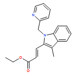 2-Propenoic acid, 3-[3-methyl-1-(2-pyridinylmethyl)-1H-indol-2-yl]-, ethyl ester, (2E)-