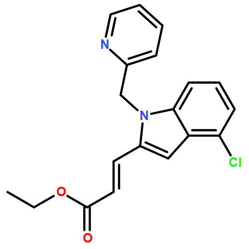 2-Propenoic acid, 3-[4-chloro-1-(2-pyridinylmethyl)-1H-indol-2-yl]-, ethyl ester, (2E)-