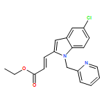 2-Propenoic acid, 3-[5-chloro-1-(2-pyridinylmethyl)-1H-indol-2-yl]-, ethyl ester, (2E)-