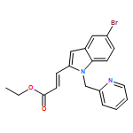 2-Propenoic acid, 3-[5-bromo-1-(2-pyridinylmethyl)-1H-indol-2-yl]-, ethyl ester, (2E)-