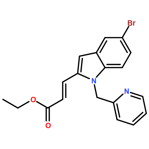 2-Propenoic acid, 3-[5-bromo-1-(2-pyridinylmethyl)-1H-indol-2-yl]-, ethyl ester, (2E)-