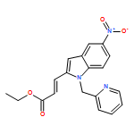 2-Propenoic acid, 3-[5-nitro-1-(2-pyridinylmethyl)-1H-indol-2-yl]-, ethyl ester, (2E)-