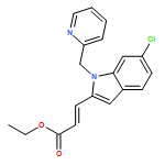 2-Propenoic acid, 3-[6-chloro-1-(2-pyridinylmethyl)-1H-indol-2-yl]-, ethyl ester, (2E)-