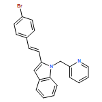 1H-Indole, 2-[(1E)-2-(4-bromophenyl)ethenyl]-1-(2-pyridinylmethyl)-