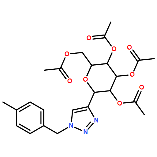 D-Glucitol, 1,5-anhydro-1-C-[1-[(4-methylphenyl)methyl]-1H-1,2,3-triazol-4-yl]-, 2,3,4,6-tetraacetate, (1S)-