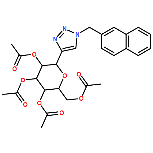 D-Glucitol, 1,5-anhydro-1-C-[1-(2-naphthalenylmethyl)-1H-1,2,3-triazol-4-yl]-, 2,3,4,6-tetraacetate, (1S)-