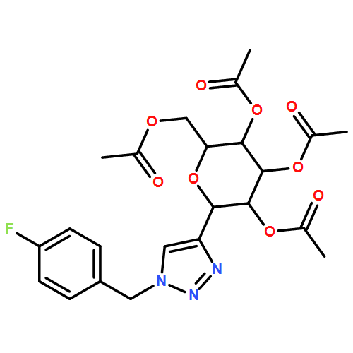 D-Glucitol, 1,5-anhydro-1-C-[1-[(4-fluorophenyl)methyl]-1H-1,2,3-triazol-4-yl]-, 2,3,4,6-tetraacetate, (1S)-