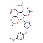 D-Glucitol, 1,5-anhydro-1-C-[1-[(4-methoxyphenyl)methyl]-1H-1,2,3-triazol-4-yl]-, 2,3,4,6-tetraacetate, (1S)-