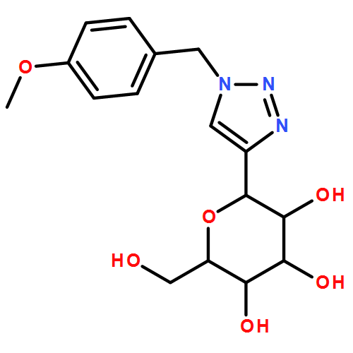 D-Glucitol, 1,5-anhydro-1-C-[1-[(4-methoxyphenyl)methyl]-1H-1,2,3-triazol-4-yl]-, (1S)-