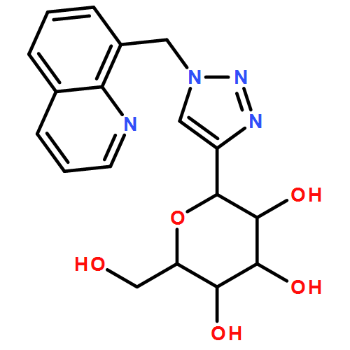 D-Glucitol, 1,5-anhydro-1-C-[1-(8-quinolinylmethyl)-1H-1,2,3-triazol-4-yl]-, (1S)-