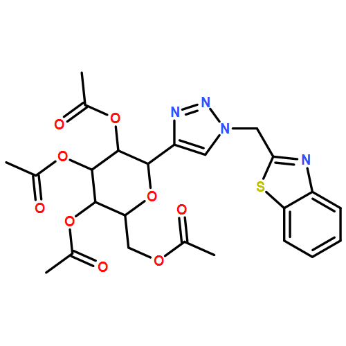 D-Glucitol, 1,5-anhydro-1-C-[1-(2-benzothiazolylmethyl)-1H-1,2,3-triazol-4-yl]-, 2,3,4,6-tetraacetate, (1S)-