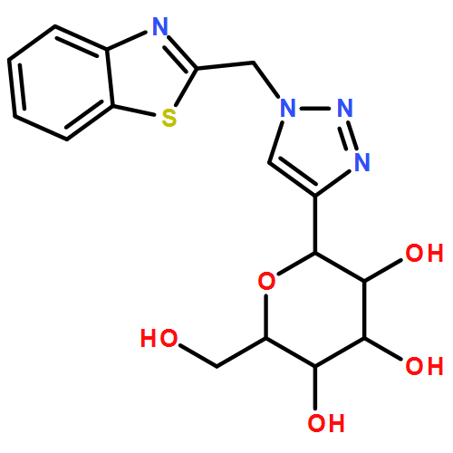 D-Glucitol, 1,5-anhydro-1-C-[1-(2-benzothiazolylmethyl)-1H-1,2,3-triazol-4-yl]-, (1S)-