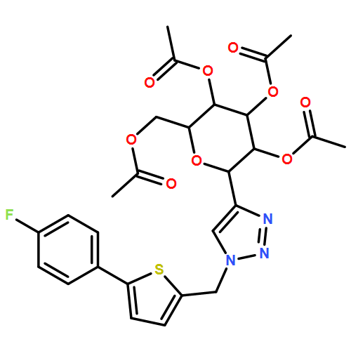 D-Glucitol, 1,5-anhydro-1-C-[1-[[5-(4-fluorophenyl)-2-thienyl]methyl]-1H-1,2,3-triazol-4-yl]-, 2,3,4,6-tetraacetate, (1S)-