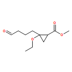 Cyclopropanecarboxylic acid, 2-ethoxy-2-(4-oxobutyl)-, methyl ester, (1R,2S)-rel-