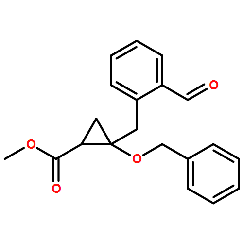 Cyclopropanecarboxylic acid, 2-[(2-formylphenyl)methyl]-2-(phenylmethoxy)-, methyl ester, (1R,2R)-rel-