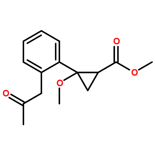 Cyclopropanecarboxylic acid, 2-methoxy-2-[2-(2-oxopropyl)phenyl]-, methyl ester, (1R,2S)-rel-