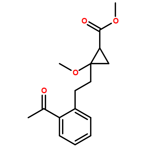 Cyclopropanecarboxylic acid, 2-[2-(2-acetylphenyl)ethyl]-2-methoxy-, methyl ester