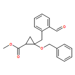 Cyclopropanecarboxylic acid, 2-[(2-formylphenyl)methyl]-2-(phenylmethoxy)-, methyl ester, (1R,2S)-rel-