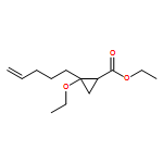 Cyclopropanecarboxylic acid, 2-ethoxy-2-(4-penten-1-yl)-, ethyl ester, (1R,2S)-rel-