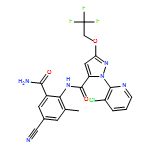 1H-Pyrazole-5-carboxamide, N-[2-(aminocarbonyl)-4-cyano-6-methylphenyl]-1-(3-chloro-2-pyridinyl)-3-(2,2,2-trifluoroethoxy)-